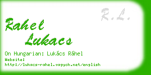 rahel lukacs business card