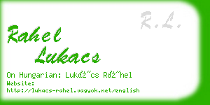 rahel lukacs business card